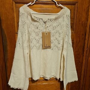 NWT POL Warm Cream Sweater Med.